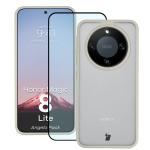 Kit protectie 2 in 1 BizonMobile, Carcasa Bizon Angelo si Folie sticla securizata Bizon Glass Edge, compatibil cu Honor Magic 8 Lite, Bej 2 - lerato.ro
