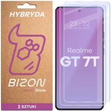 Set 2 folii sticla hibrid Bizon Glass Mule Duo compatibile cu Realme GT 7T, Transparent