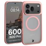 Kit protectie 2 in 1 BizonMobile, Carcasa Bizon MatteO si Folie sticla securizata Bizon Glass Edge, compatibil cu Honor 600 / 600 Pro, Roz 4 - lerato.ro
