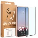 Kit protectie 2 in 1 BizonMobile, Carcasa Bizon Angelo si Folie sticla securizata Bizon Glass Edge, compatibil cu Realme GT 7 / 7T, Roz 9 - lerato.ro