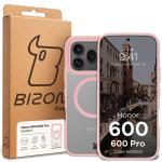 Carcasa Bizon MatteO cu MagSafe compatibila cu Honor 600 5G / 600 Pro 5G, Roz 8 - lerato.ro