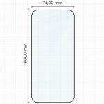 Folie sticla securizata Bizon Glass Aplikator Edge, Kit montare inclus, compatibila cu iPhone 17 Pro Max, Negru 3 - lerato.ro