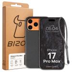 Carcasa Bizon CarbO cu MagSafe si Wrist Strap compatibila cu iPhone 17 Pro Max, Negru 7 - lerato.ro