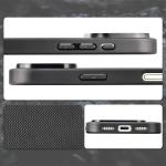 Carcasa Bizon CarbO cu MagSafe si Wrist Strap compatibila cu iPhone 17 Pro, Negru 5 - lerato.ro