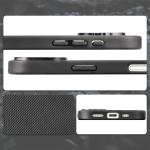Carcasa Bizon CarbO cu MagSafe si Wrist Strap compatibila cu iPhone 17, Negru 5 - lerato.ro