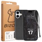 Carcasa Bizon CarbO cu MagSafe si Wrist Strap compatibila cu iPhone 17, Negru 7 - lerato.ro