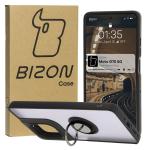 Carcasa Bizon Hybrid Ring compatibila cu Motorola Moto G75 5G, Negru 3 - lerato.ro