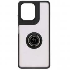 Carcasa Bizon Hybrid Ring compatibila cu Motorola Moto G75 5G, Negru