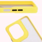 Carcasa Bizon Hybrid Ring compatibila cu Motorola Moto G75 5G, Galben 4 - lerato.ro