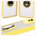 Carcasa Bizon Hybrid Ring compatibila cu Motorola Moto G75 5G, Galben 5 - lerato.ro