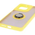 Carcasa Bizon Hybrid Ring compatibila cu Motorola Moto G75 5G, Galben 6 - lerato.ro