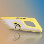 Carcasa Bizon Hybrid Ring compatibila cu Motorola Moto G75 5G, Galben 7 - lerato.ro