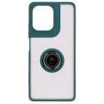 Carcasa Bizon Hybrid Ring compatibila cu Motorola Moto G75 5G, Verde 2 - lerato.ro