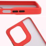Carcasa Bizon Hybrid Ring compatibila cu Motorola Moto G75 5G, Rosu 4 - lerato.ro