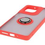 Carcasa Bizon Hybrid Ring compatibila cu Motorola Moto G75 5G, Rosu 6 - lerato.ro