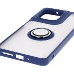 Carcasa Bizon Hybrid Ring compatibila cu Motorola Moto G75 5G, Albastru 6 - lerato.ro