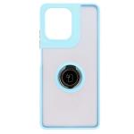 Carcasa Bizon Hybrid Ring compatibila cu Motorola Moto G75 5G, Light Blue 2 - lerato.ro