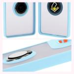 Carcasa Bizon Hybrid Ring compatibila cu Motorola Moto G75 5G, Light Blue 5 - lerato.ro