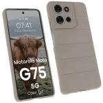 Carcasa Bizon Tur compatibila cu Motorola Moto G75 5G, Light Grey 3 - lerato.ro
