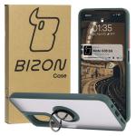 Carcasa Bizon Hybrid Ring compatibila cu Motorola Moto G35 5G, Verde 3 - lerato.ro