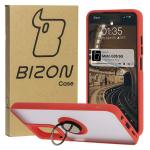 Carcasa Bizon Hybrid Ring compatibila cu Motorola Moto G35 5G, Rosu 3 - lerato.ro