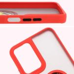 Carcasa Bizon Hybrid Ring compatibila cu Motorola Moto G35 5G, Rosu 4 - lerato.ro