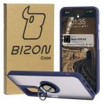Carcasa Bizon Hybrid Ring compatibila cu Motorola Moto G35 5G, Albastru 3 - lerato.ro