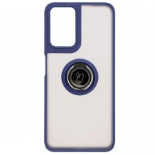 Carcasa Bizon Hybrid Ring compatibila cu Motorola Moto G35 5G, Albastru