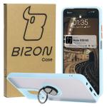 Carcasa Bizon Hybrid Ring compatibila cu Motorola Moto G35 5G, Light Blue 3 - lerato.ro