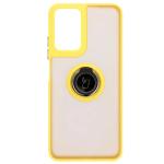 Carcasa Bizon Hybrid Ring compatibila cu Motorola Moto G35 5G, Galben 2 - lerato.ro