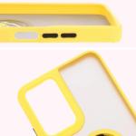 Carcasa Bizon Hybrid Ring compatibila cu Motorola Moto G35 5G, Galben 4 - lerato.ro