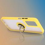 Carcasa Bizon Hybrid Ring compatibila cu Motorola Moto G35 5G, Galben 7 - lerato.ro