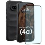 Kit protectie 2 in 1 BizonMobile, Carcasa Bizon Tur si Folie sticla securizata Bizon Glass Edge, compatibil cu Nothing Phone (4a), Negru 2 - lerato.ro