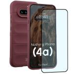 Kit protectie 2 in 1 BizonMobile, Carcasa Bizon Tur si Folie sticla securizata Bizon Glass Edge, compatibil cu Nothing Phone (4a), Dark Purple 2 - lerato.ro