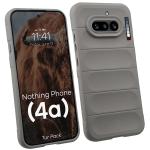 Kit protectie 2 in 1 BizonMobile, Carcasa Bizon Tur si Folie sticla securizata Bizon Glass Edge, compatibil cu Nothing Phone (4a), Light Grey 4 - lerato.ro