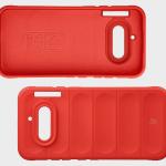 Kit protectie 2 in 1 BizonMobile, Carcasa Bizon Tur si Folie sticla securizata Bizon Glass Edge, compatibil cu Nothing Phone (4a), Rosu 8 - lerato.ro