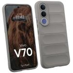 Kit protectie 2 in 1 BizonMobile, Carcasa Bizon Tur si Folie sticla securizata Bizon Glass Edge, compatibil cu Vivo V70, Light Grey 4 - lerato.ro