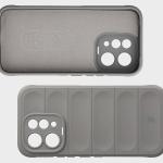 Kit protectie 2 in 1 BizonMobile, Carcasa Bizon Tur si Folie sticla securizata Bizon Glass Edge, compatibil cu Vivo V70, Light Grey 8 - lerato.ro