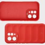 Kit protectie 2 in 1 BizonMobile, Carcasa Bizon Tur si Folie sticla securizata Bizon Glass Edge, compatibil cu Vivo V70, Rosu 8 - lerato.ro