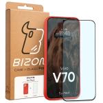 Kit protectie 2 in 1 BizonMobile, Carcasa Bizon Tur si Folie sticla securizata Bizon Glass Edge, compatibil cu Vivo V70, Rosu 11 - lerato.ro