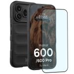 Kit protectie 2 in 1 BizonMobile, Carcasa Bizon Tur si Folie sticla securizata Bizon Glass Edge, compatibil cu Honor 600 / 600 Pro, Negru 2 - lerato.ro