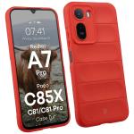 Carcasa Bizon Tur compatibila cu Xiaomi Redmi A7 Pro / Poco C81 / Poco C81 Pro / C85x, Rosu 3 - lerato.ro