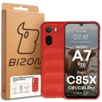 Carcasa Bizon Tur compatibila cu Xiaomi Redmi A7 Pro / Poco C81 / Poco C81 Pro / C85x, Rosu 9 - lerato.ro