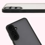 Carcasa Bizon Angelo compatibila cu Samsung Galaxy S24 FE, Transparent / Negru 4 - lerato.ro