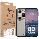 Carcasa Bizon Angelo compatibila cu Huawei Pura 80 Ultra, Transparent / Negru 7 - lerato.ro