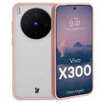 Carcasa Bizon Angelo compatibila cu Vivo X300, Transparent / Roz 3 - lerato.ro