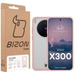 Carcasa Bizon Angelo compatibila cu Vivo X300, Transparent / Roz 7 - lerato.ro