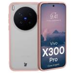 Carcasa Bizon Angelo compatibila cu Vivo X300 Pro, Transparent / Roz 3 - lerato.ro