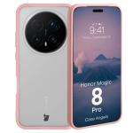 Carcasa Bizon Angelo compatibila cu Honor Magic 8 Pro, Transparent / Roz 3 - lerato.ro