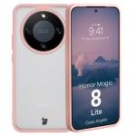 Carcasa Bizon Angelo compatibila cu Honor Magic 8 Lite, Transparent / Roz 3 - lerato.ro